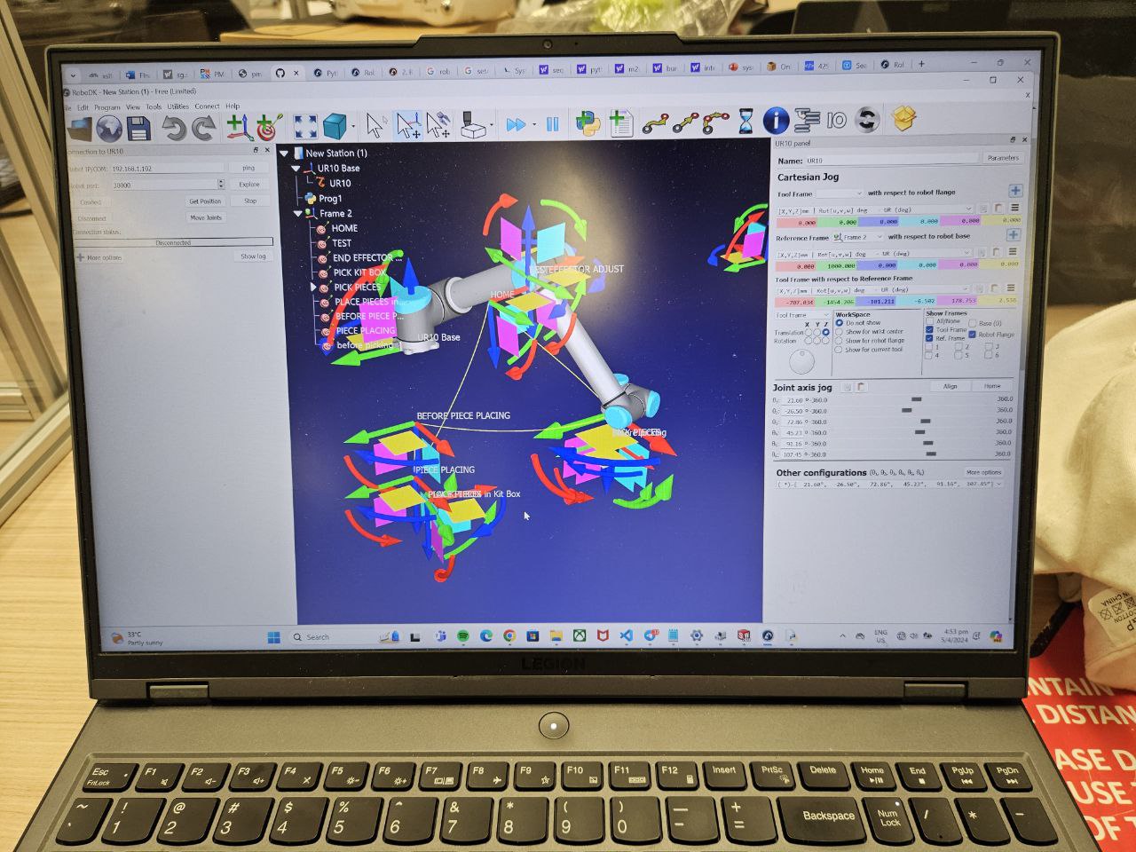 RoboDK joint coordinate planning