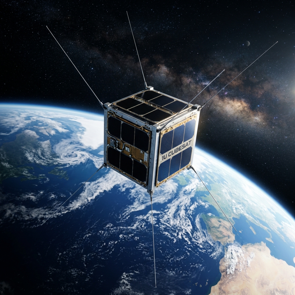CubeSat in Space (Illustration)